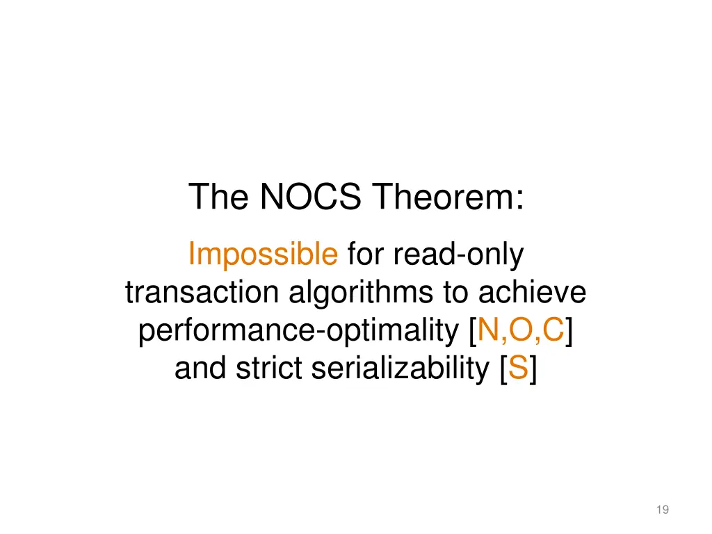 the nocs theorem