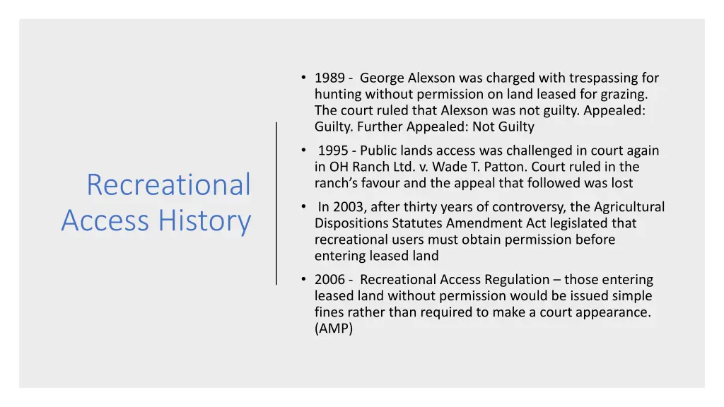 1989 george alexson was charged with trespassing