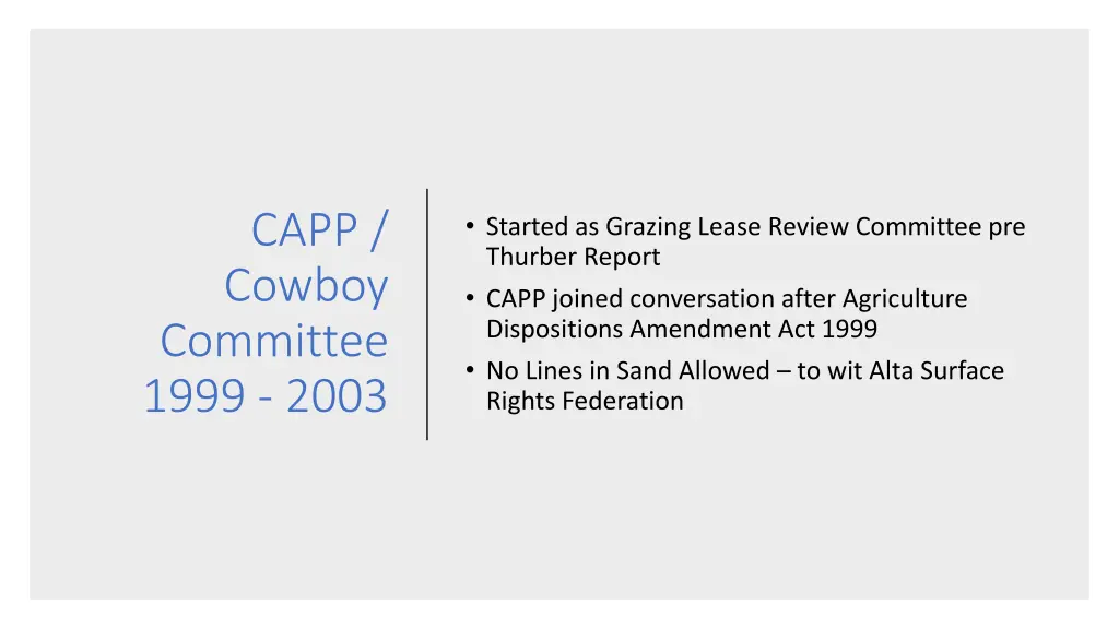 capp cowboy committee 1999 2003