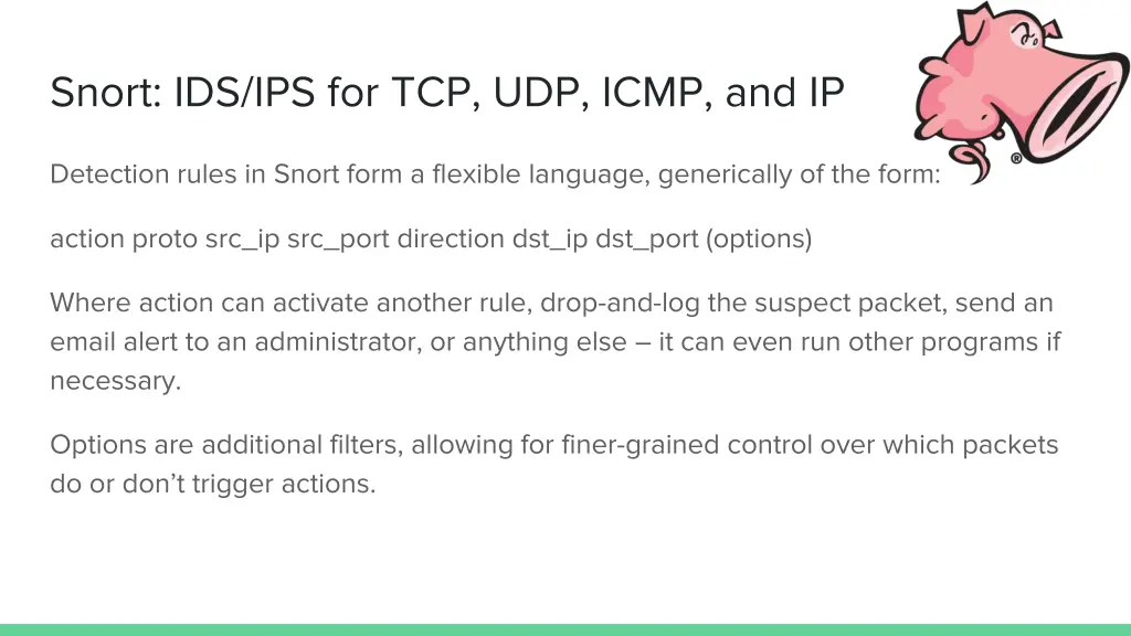 snort ids ips for tcp udp icmp and ip