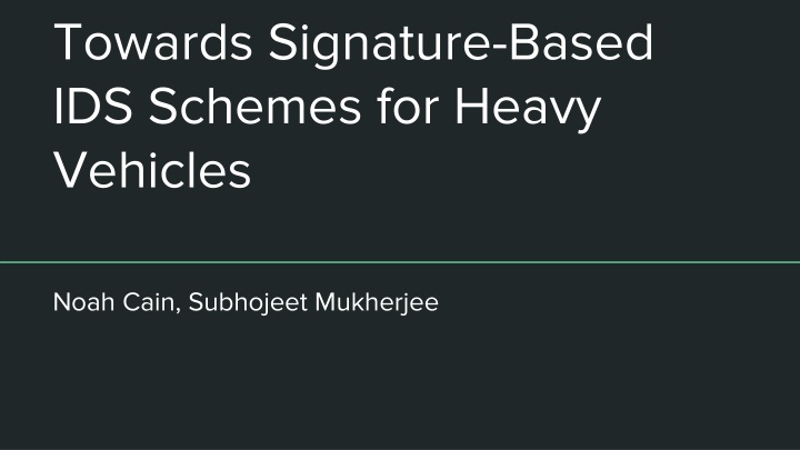 towards signature based ids schemes for heavy