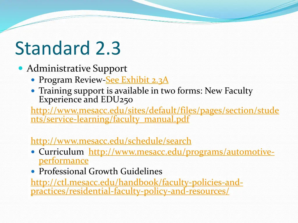 standard 2 3 administrative support program