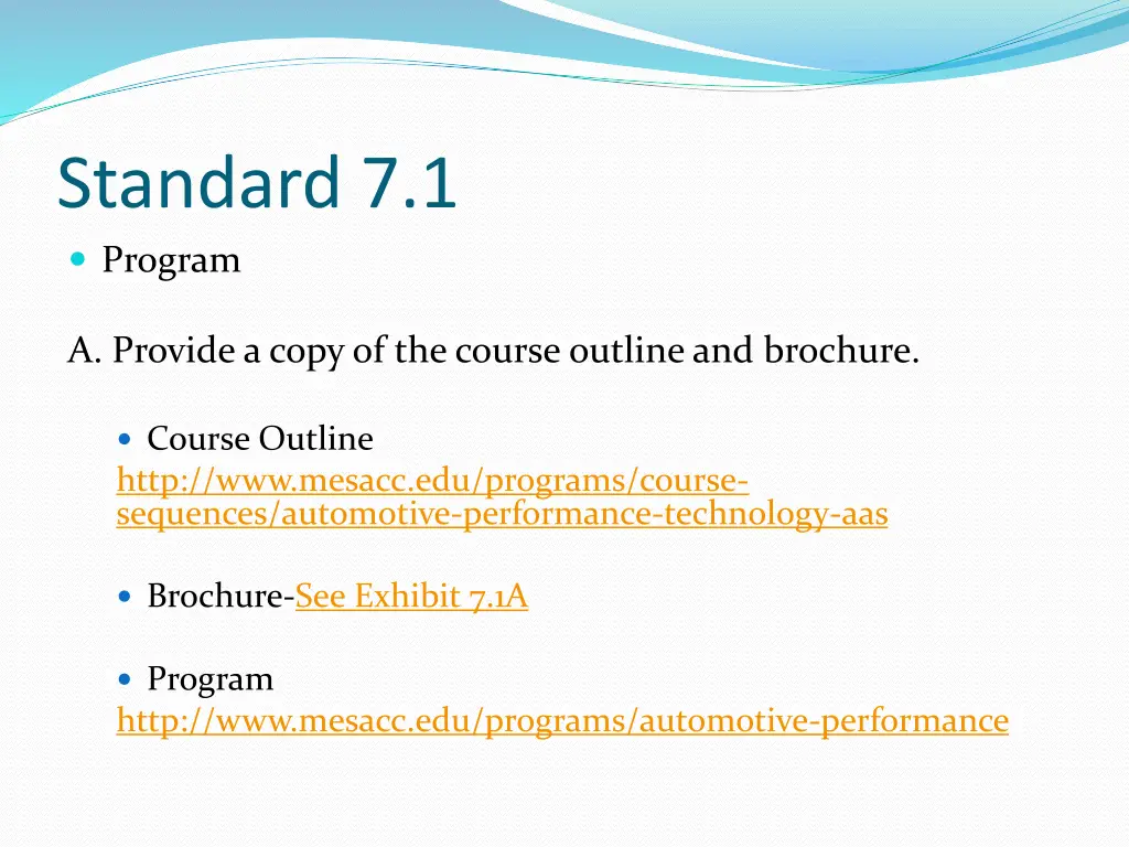 standard 7 1 program