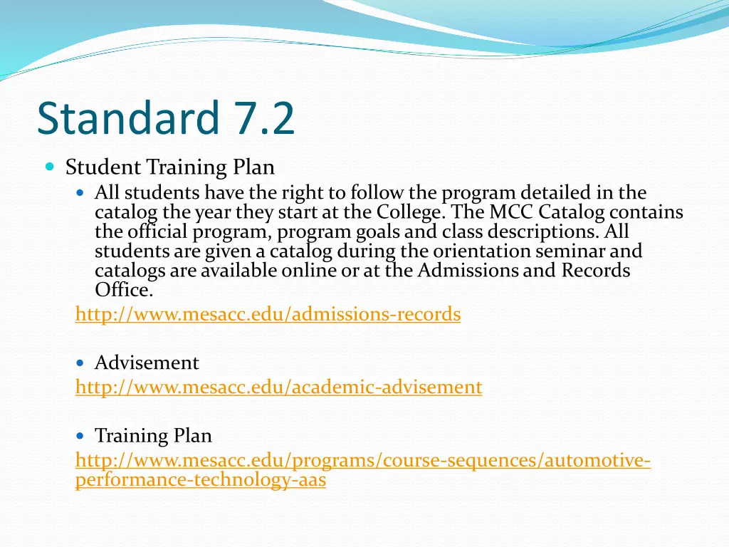 standard 7 2 student training plan all students