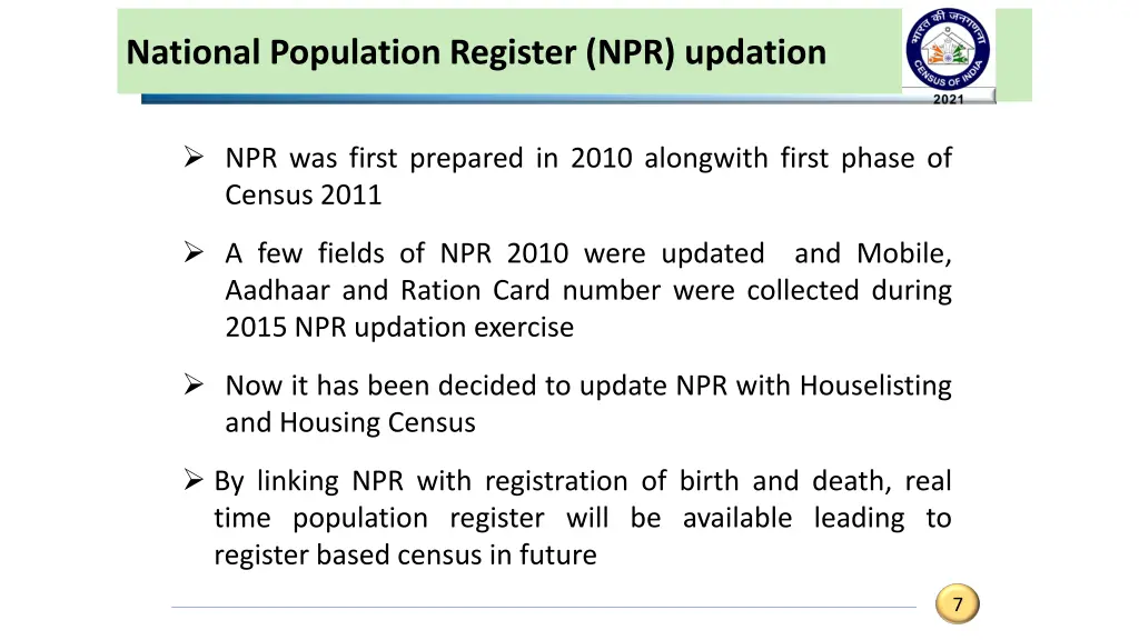 national population register npr updation