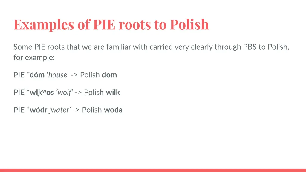 examples of pie roots to polish