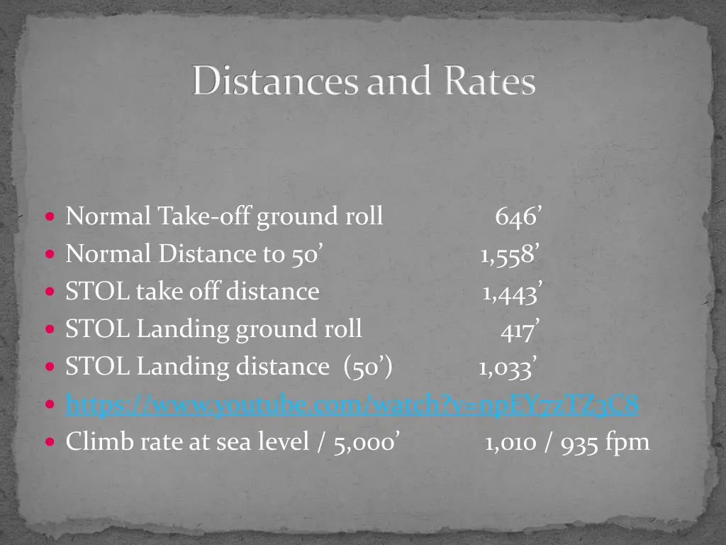 distances and rates