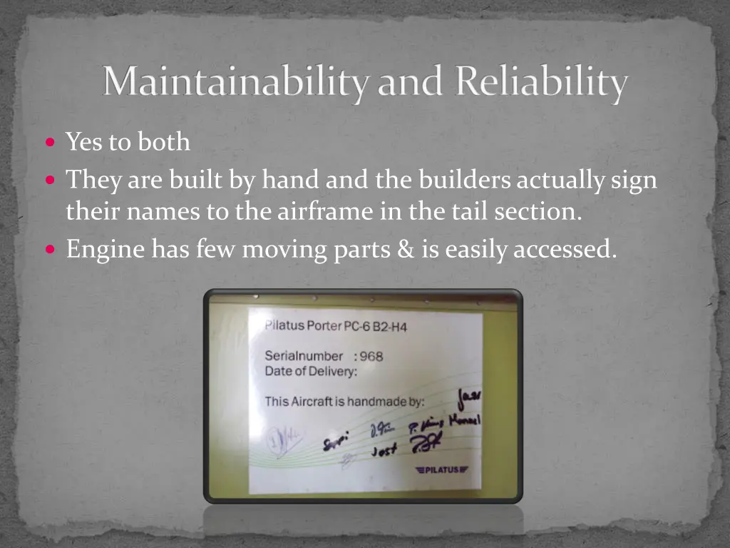 maintainability and reliability