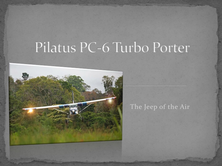 pilatus pc 6 turbo porter