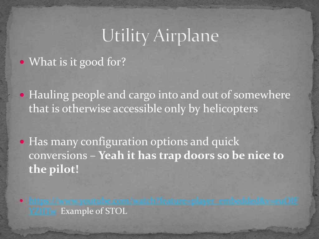 utility airplane