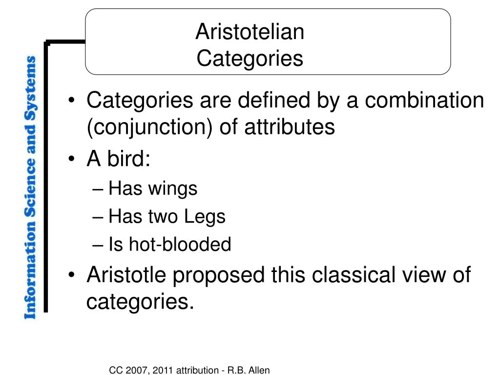 aristotelian categories