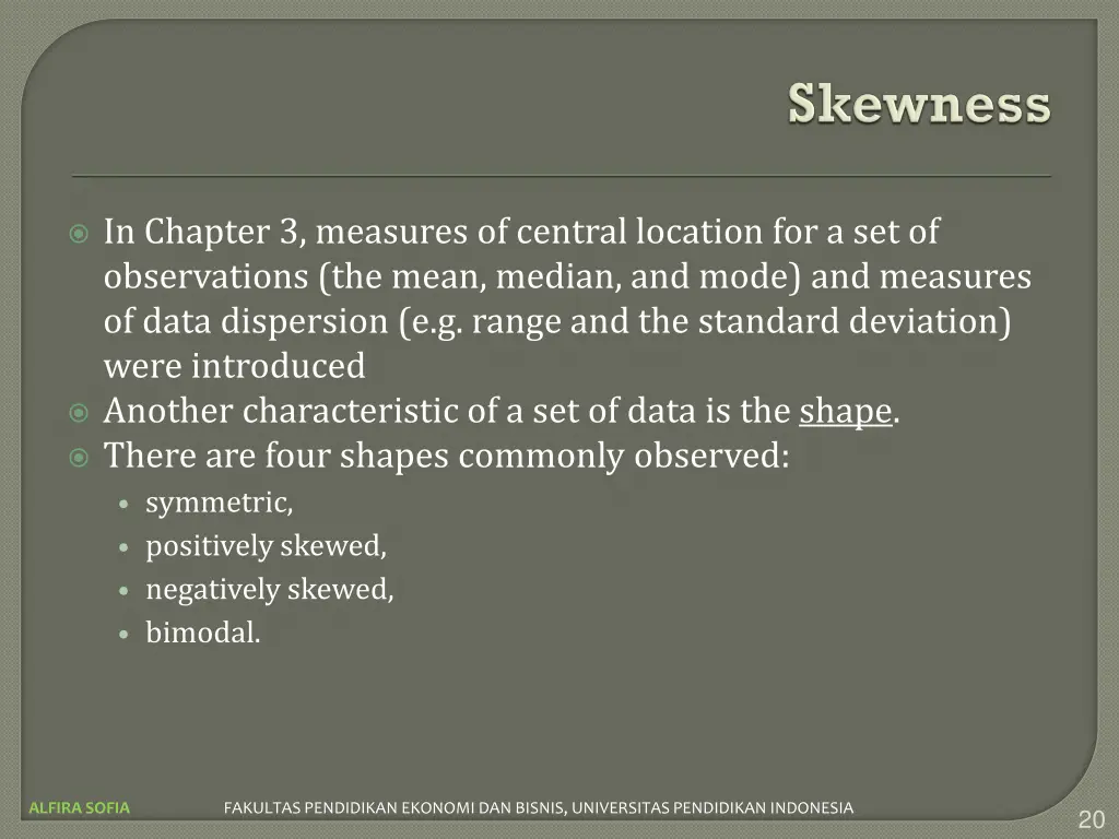 in chapter 3 measures of central location