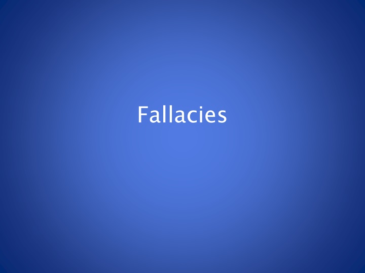 fallacies