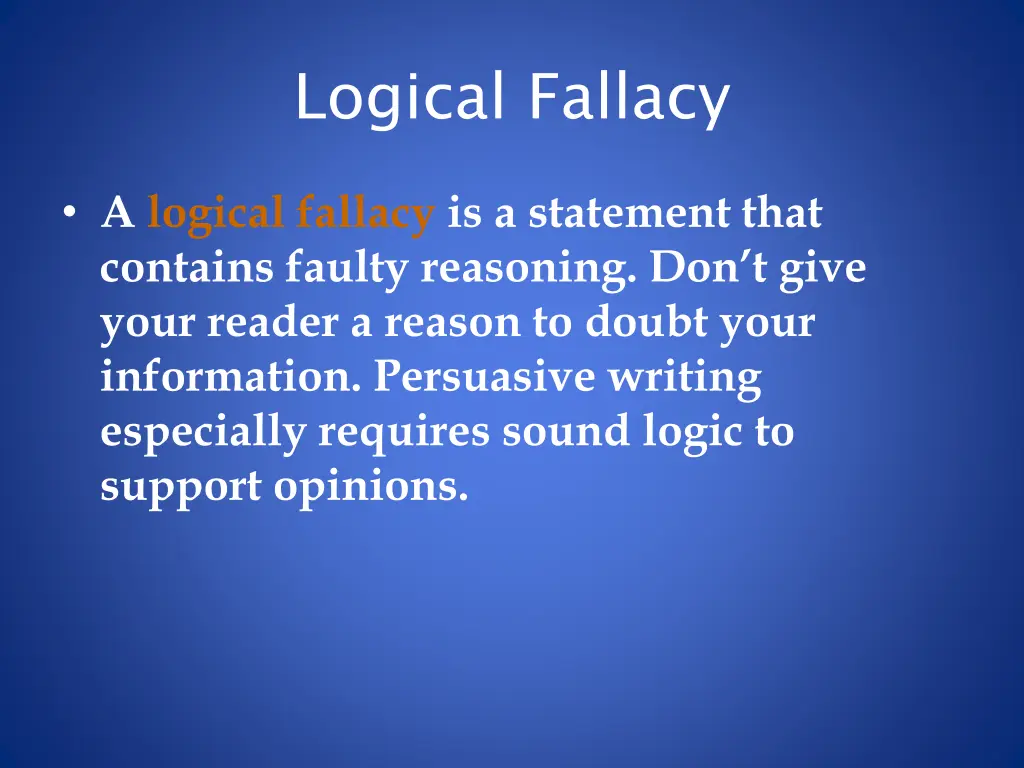 logical fallacy