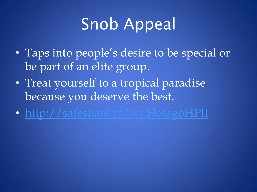 snob appeal