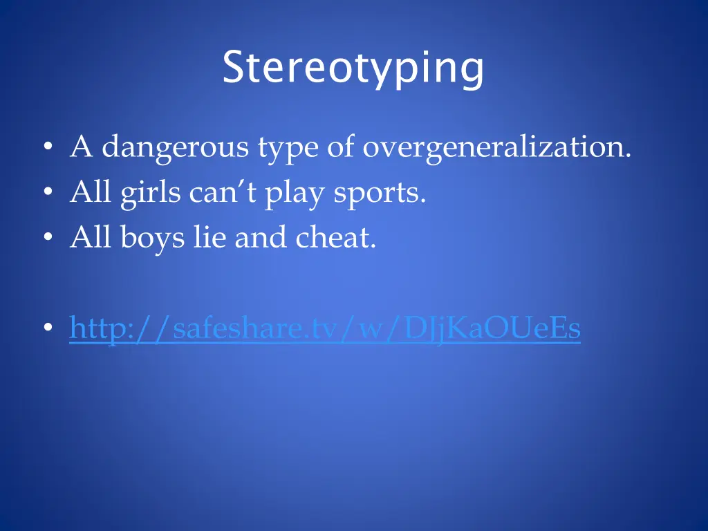 stereotyping