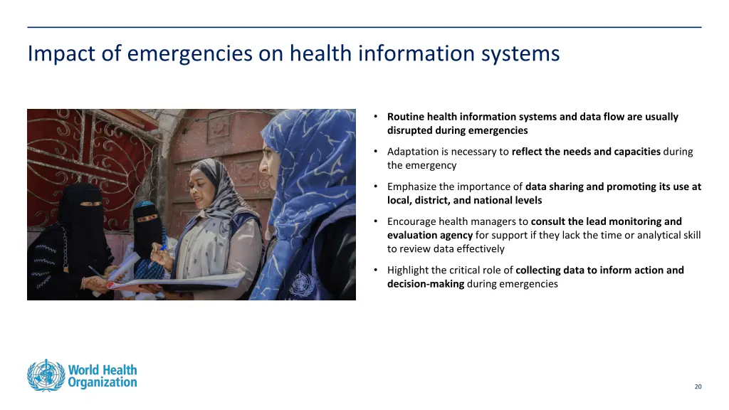 impact of emergencies on health information