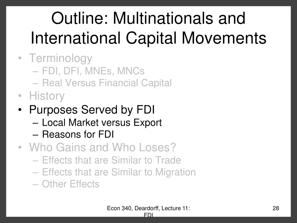 outline multinationals and international capital 2