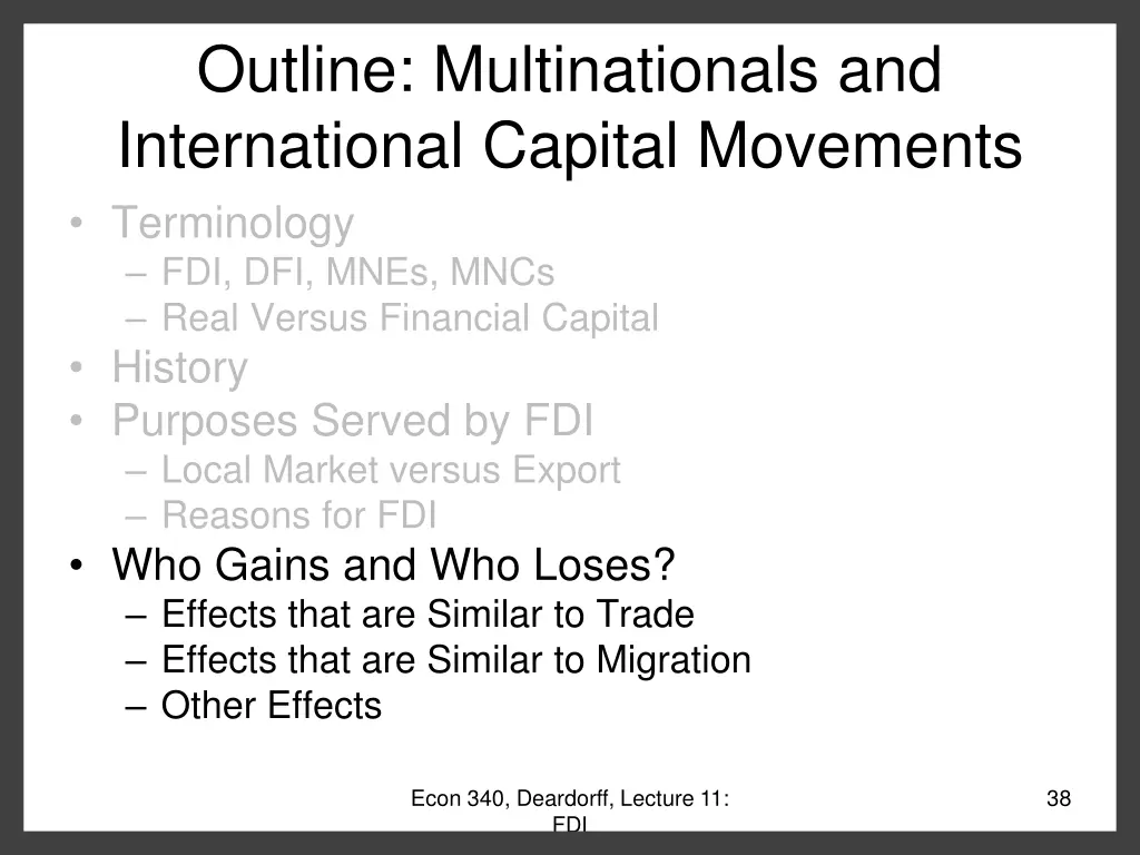 outline multinationals and international capital 3