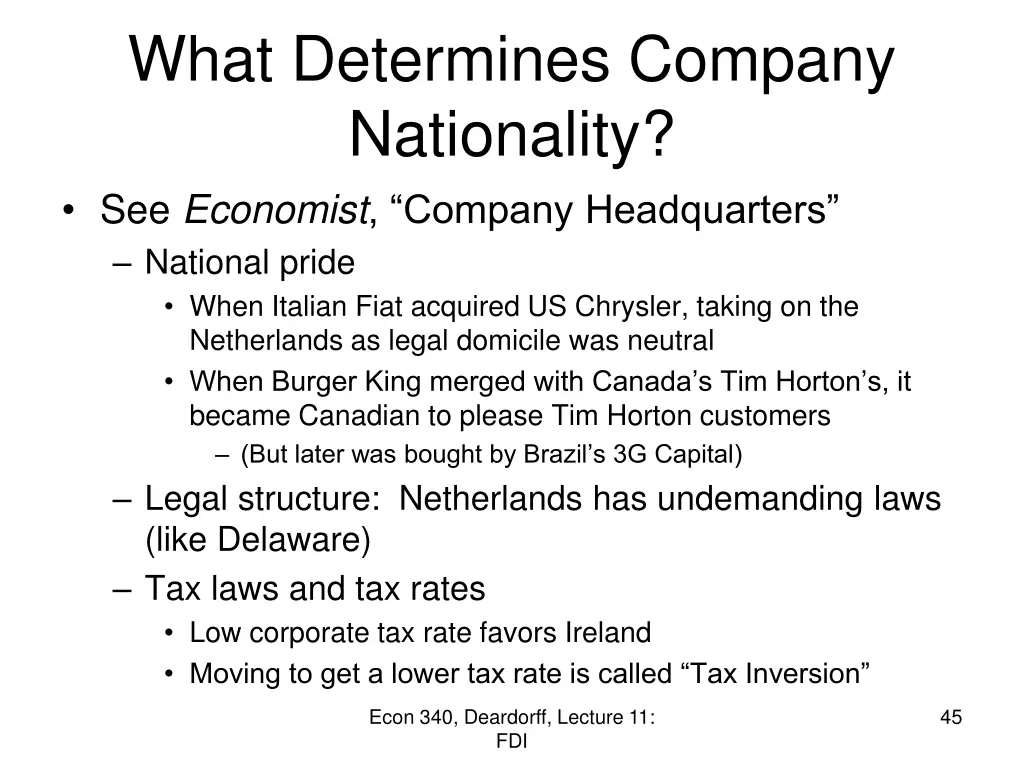 what determines company nationality see economist