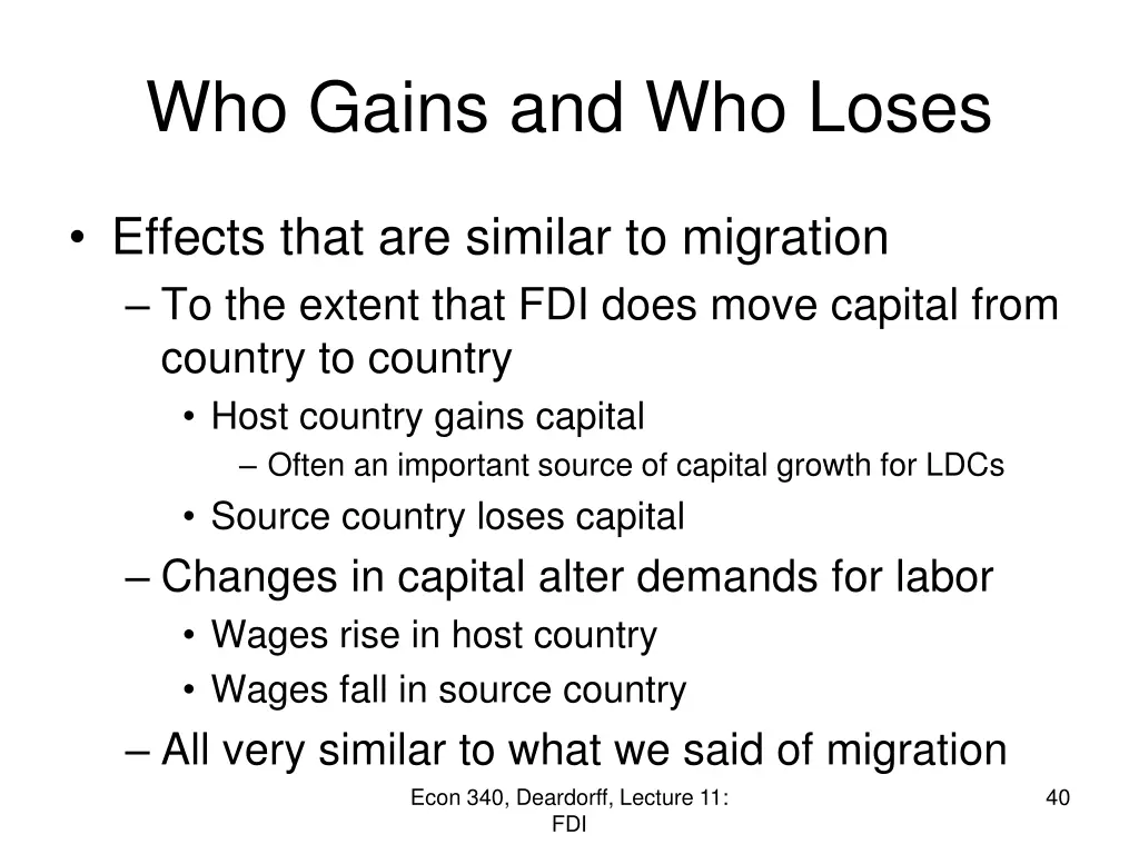 who gains and who loses 1