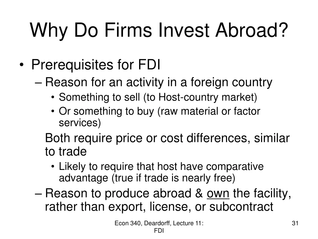 why do firms invest abroad 2