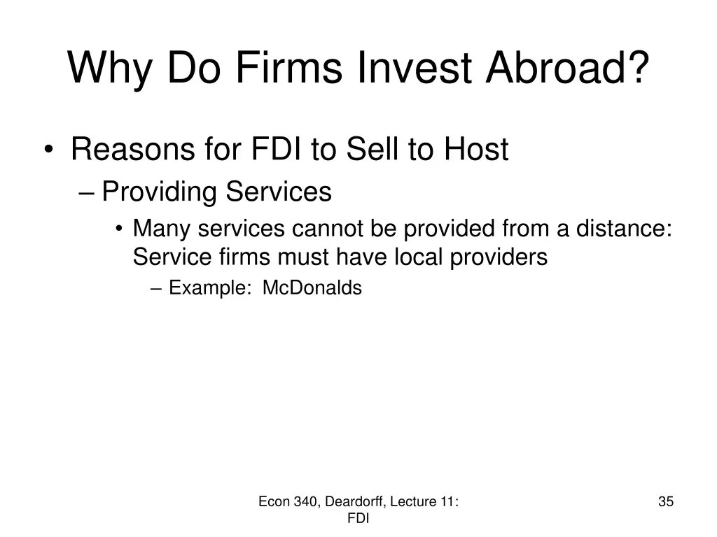 why do firms invest abroad 6