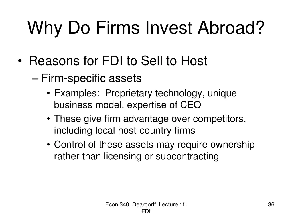 why do firms invest abroad 7