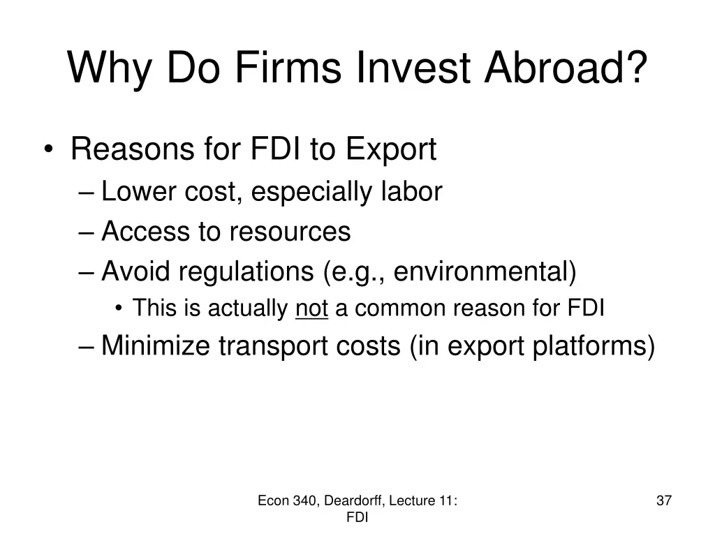 why do firms invest abroad 8