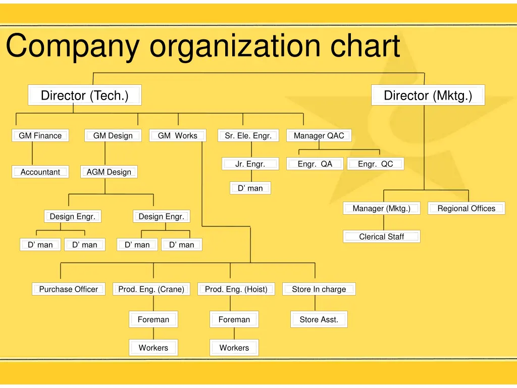 company organization chart