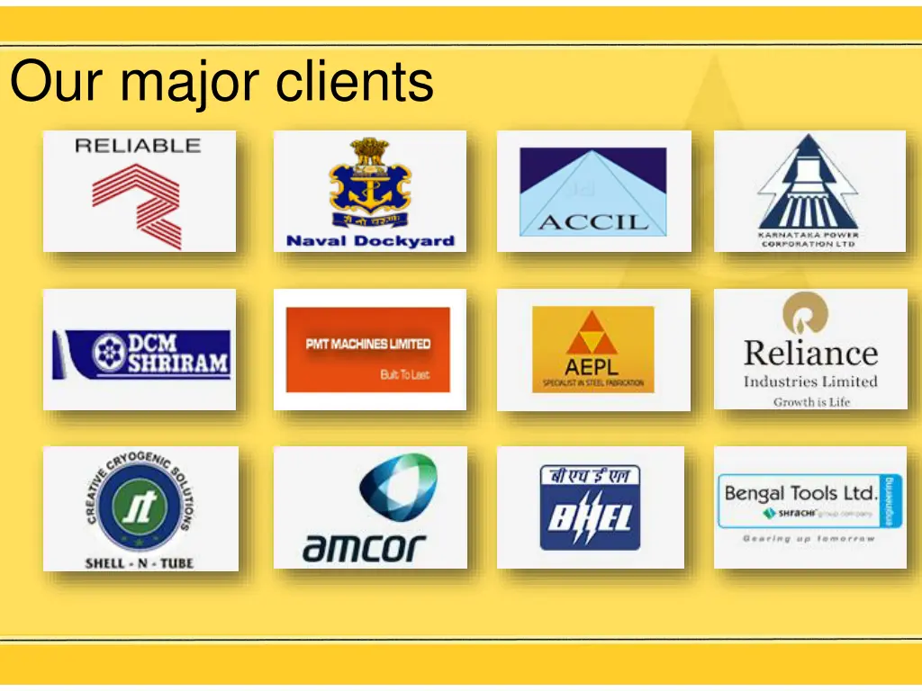 our major clients