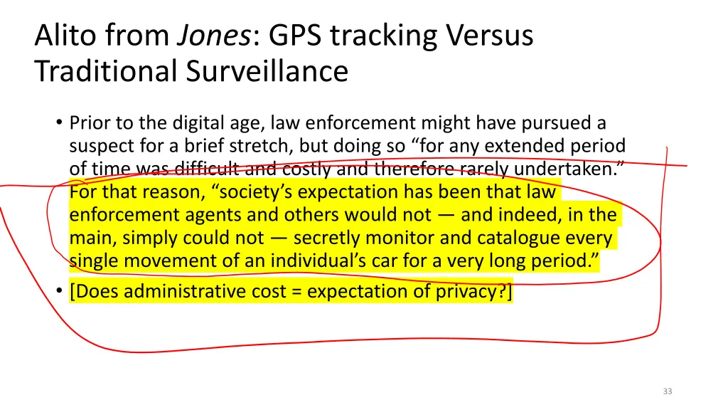 alito from jones gps tracking versus traditional