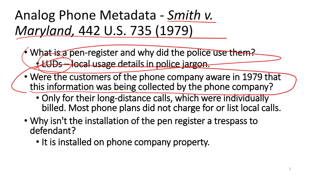 analog phone metadata smith v maryland