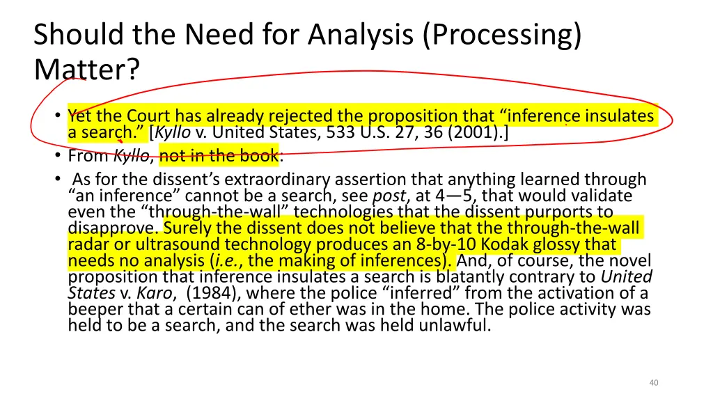 should the need for analysis processing matter