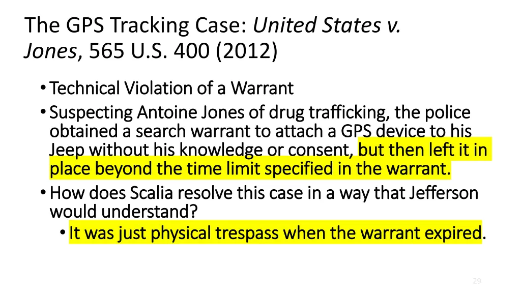 the gps tracking case united states v jones