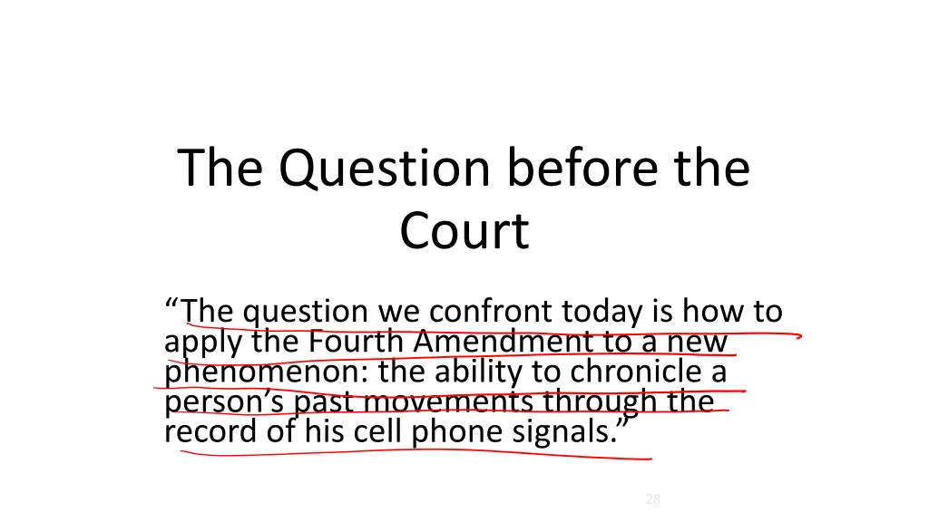 the question before the court