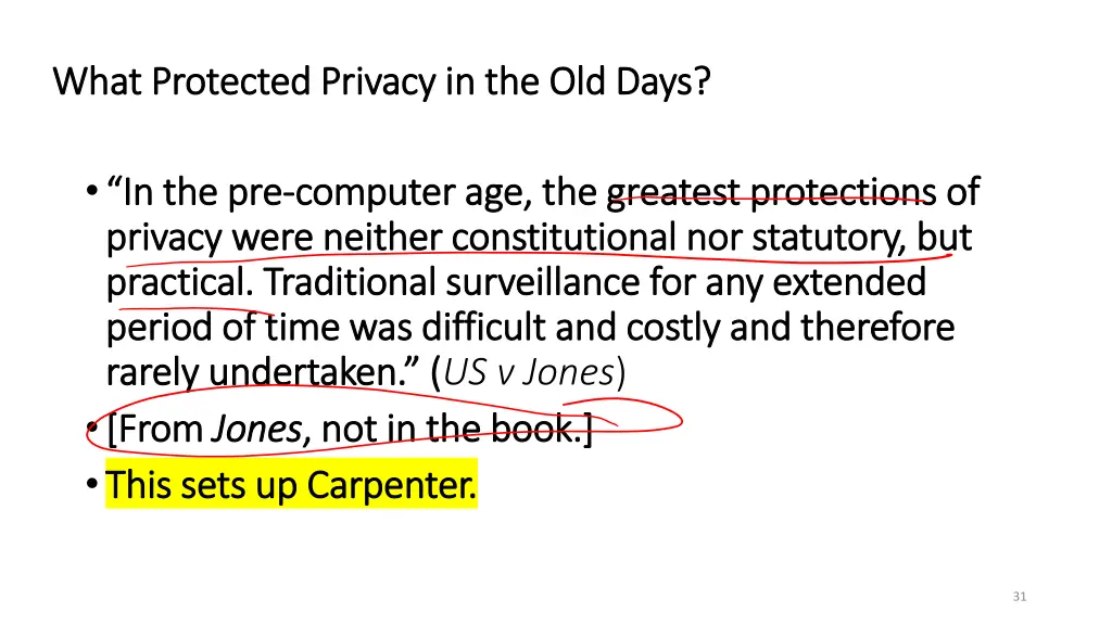 what protected privacy in the old days what