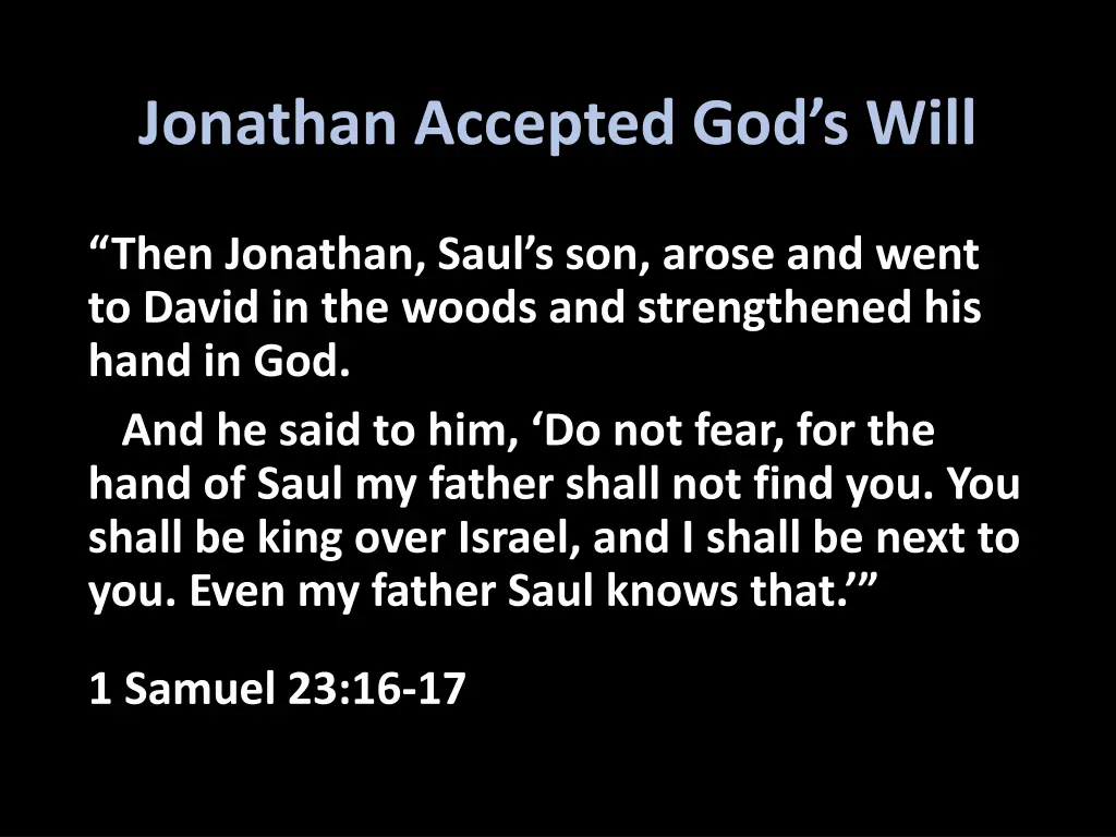 jonathan accepted god s will