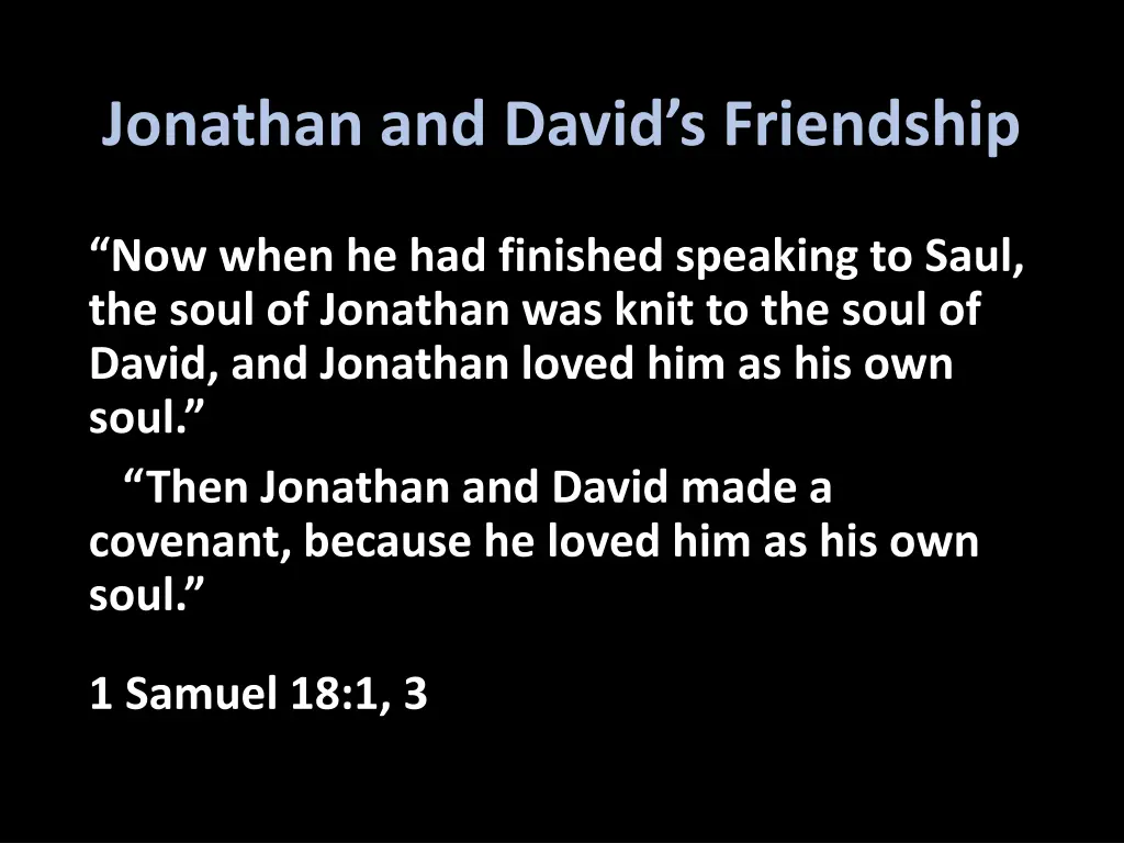 jonathan and david s friendship