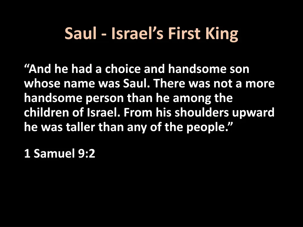 saul israel s first king