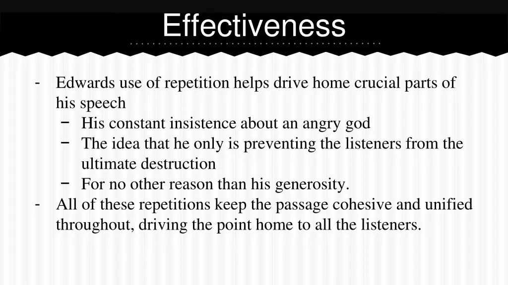 effectiveness