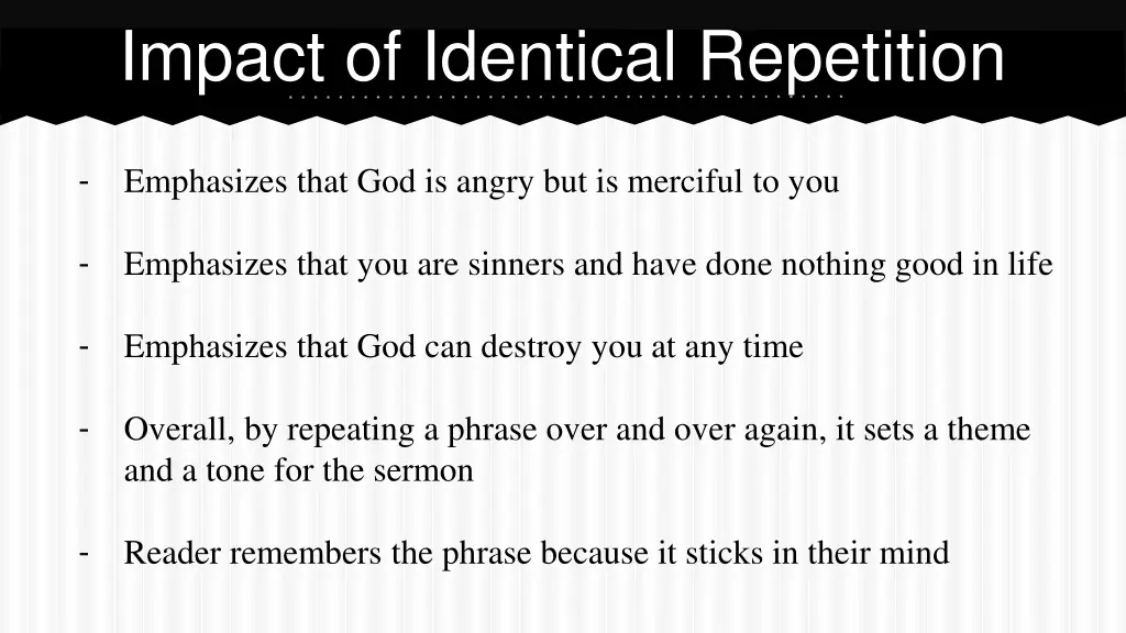 impact of identical repetition