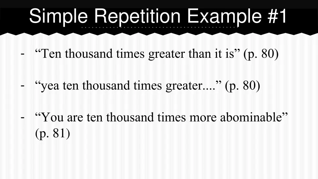 simple repetition example 1