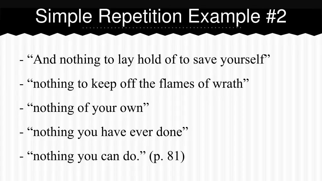 simple repetition example 2