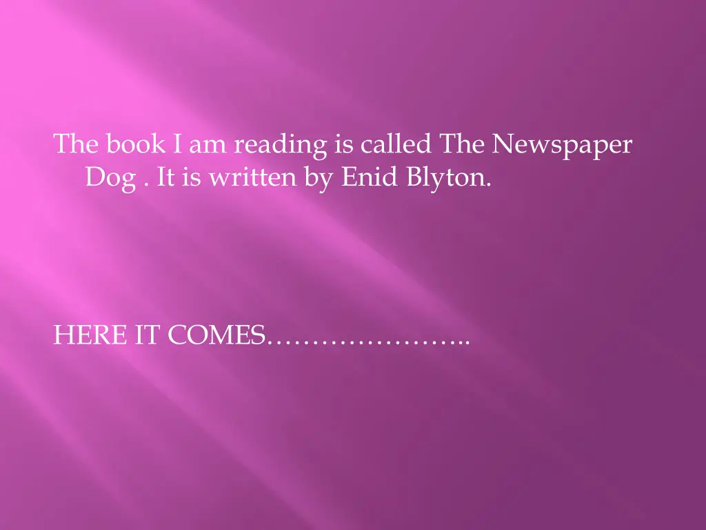 the book i am reading is called the newspaper