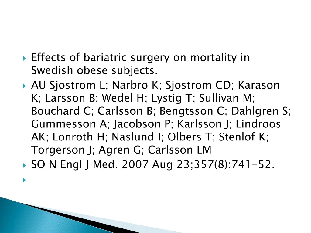 effects of bariatric surgery on mortality