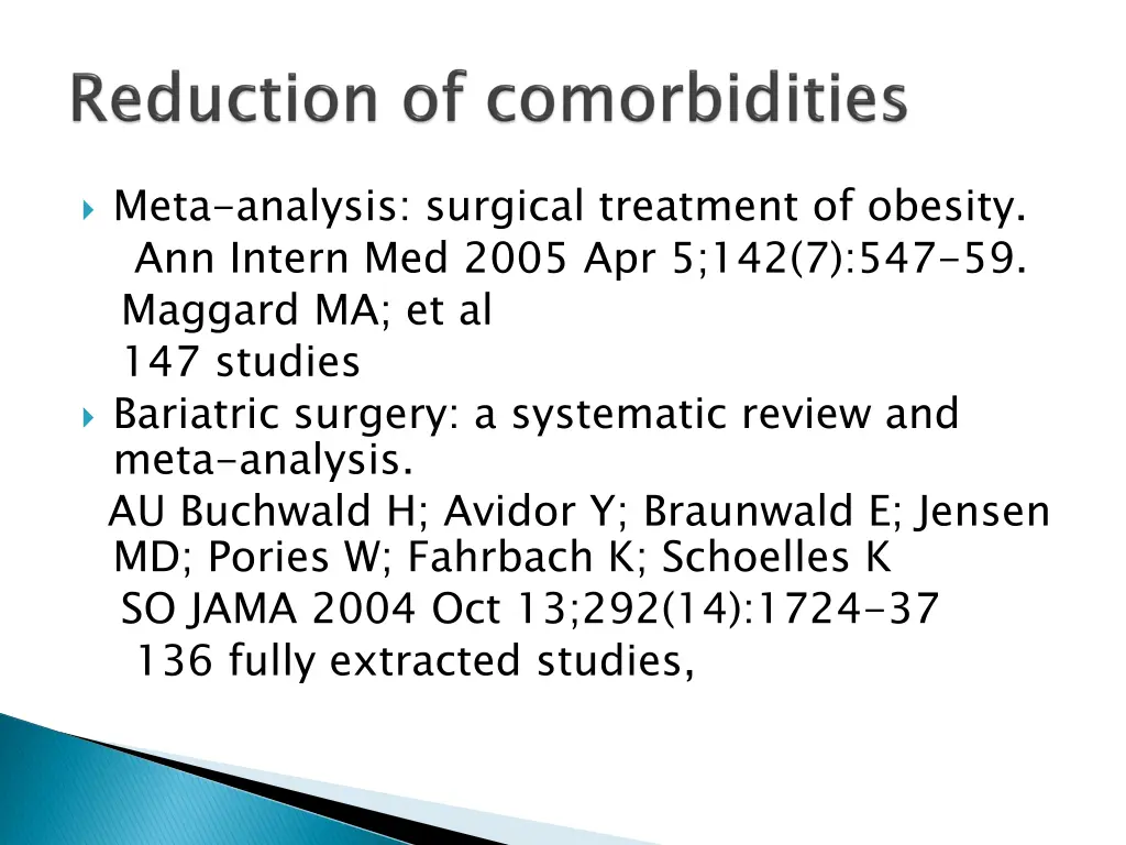 meta analysis surgical treatment of obesity