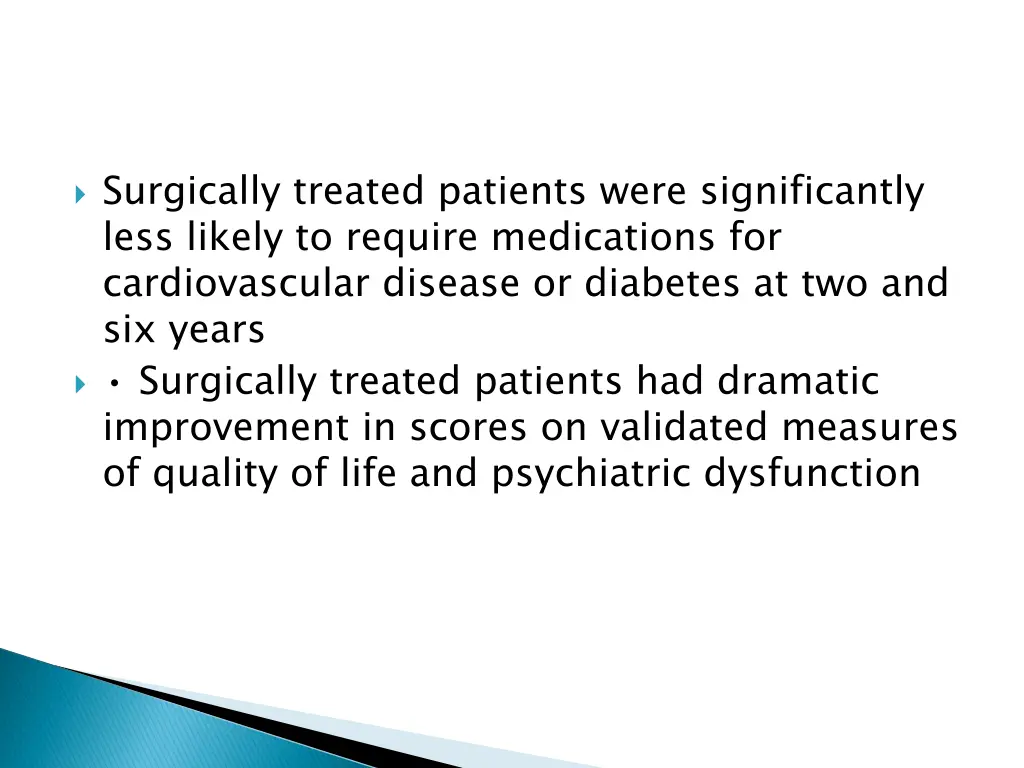 surgically treated patients were significantly