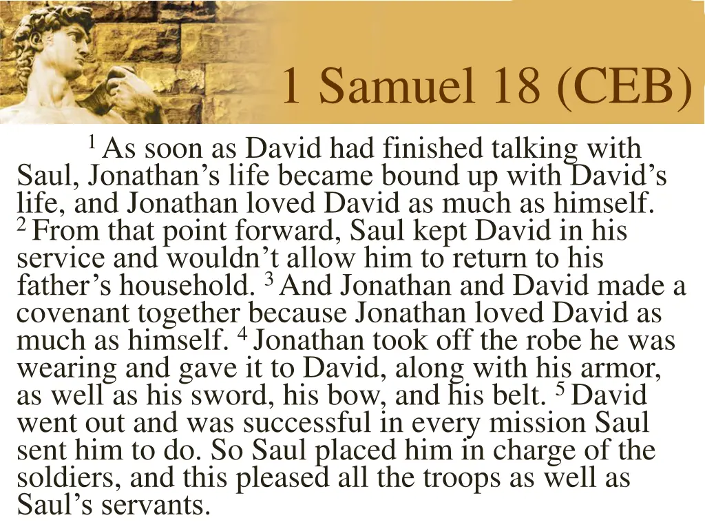 1 samuel 18 ceb