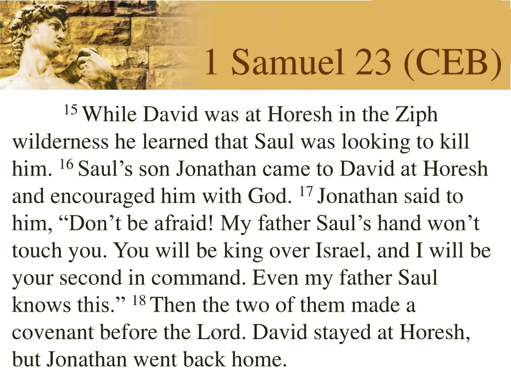 1 samuel 23 ceb